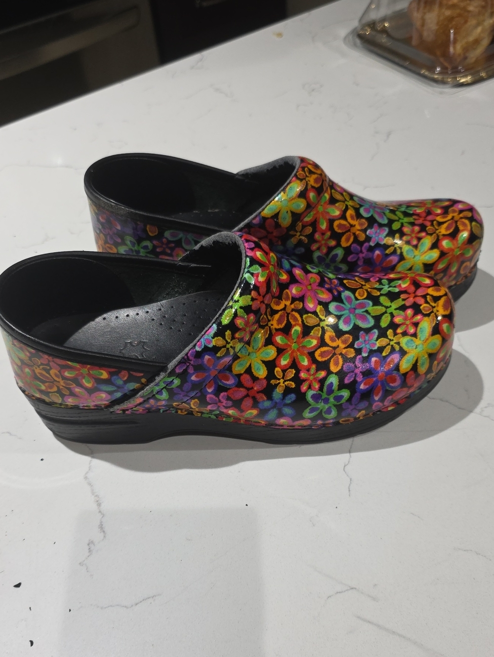 Dansko Women's Floral Slip-On Clogs - Multicolor Size 39